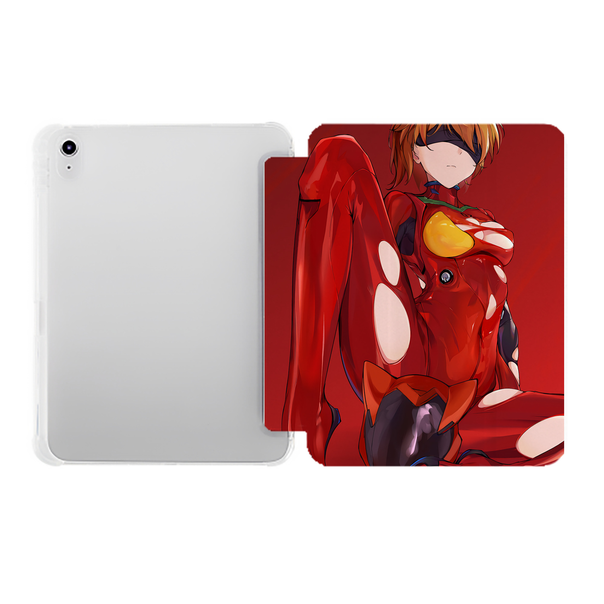 （画像用） EVA 新世紀エヴァンゲリオン IPad ケース ペン収納付き 三つ折りスタンド PUレザー×シリコン 対応機種9.5/10.5/10.9インチ
